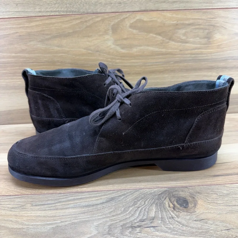 Salvatore Ferragamo Suede Apron Toe Chukka Boot Mens 11 UK 10 Mocha Suede Casual